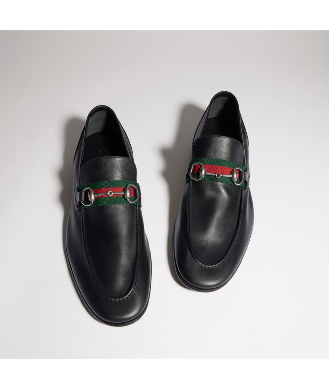 GUCCI Черные кожаные лоферы, фото 4