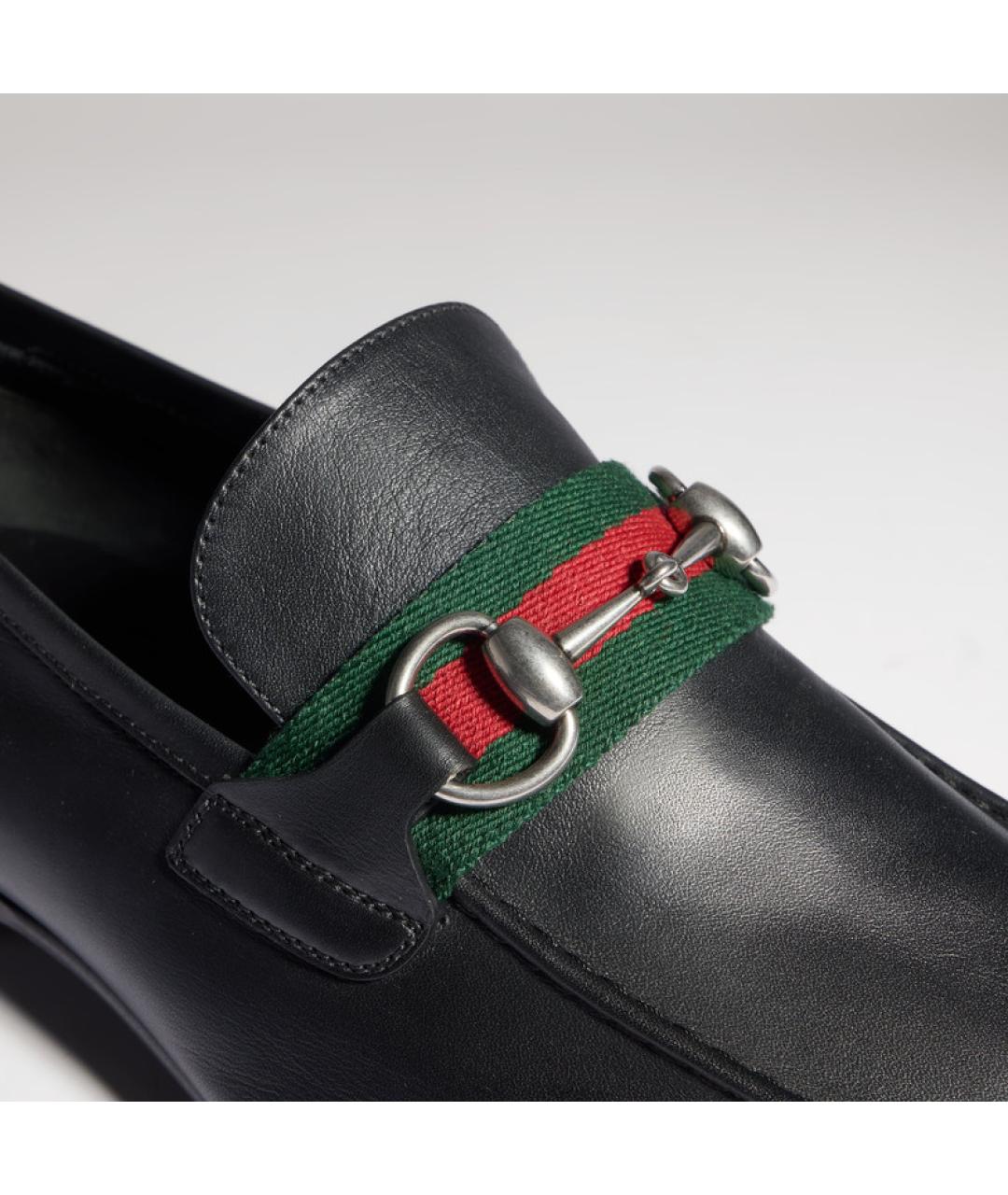 GUCCI Черные кожаные лоферы, фото 3