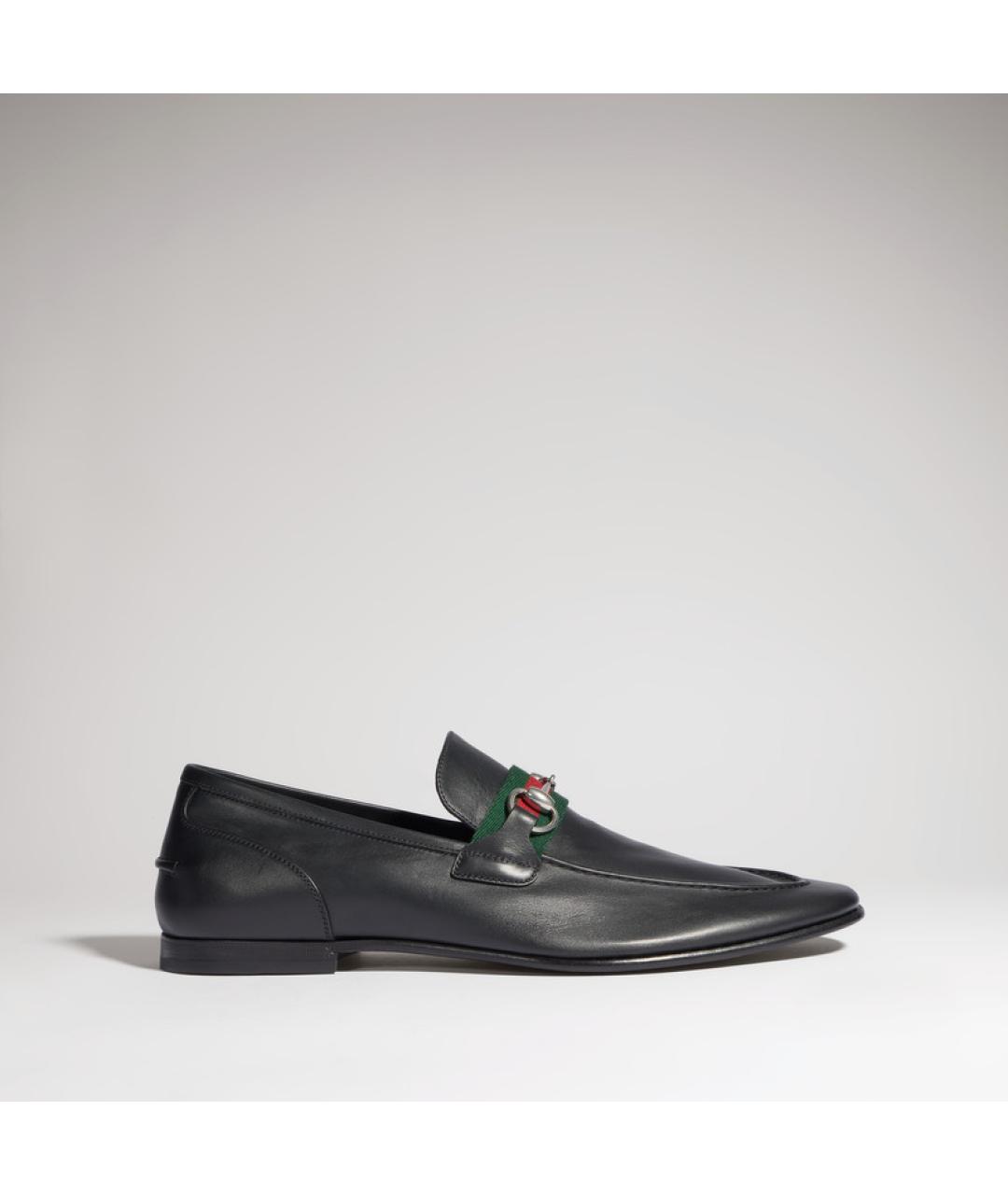 GUCCI Черные кожаные лоферы, фото 6