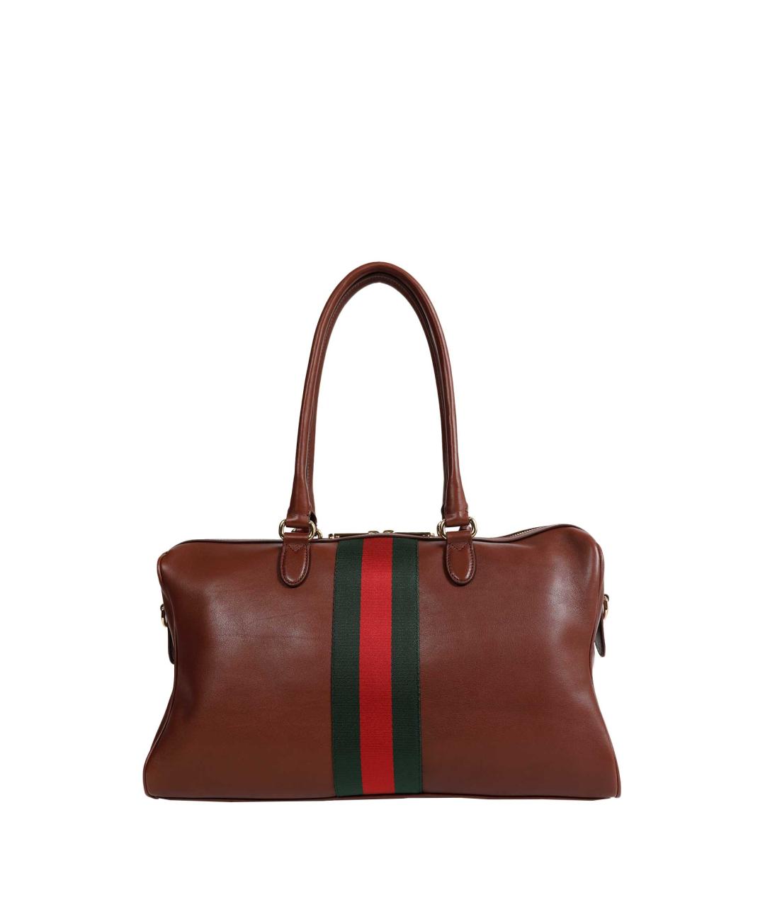 GUCCI Коричневая кожаная сумка через плечо, фото 3