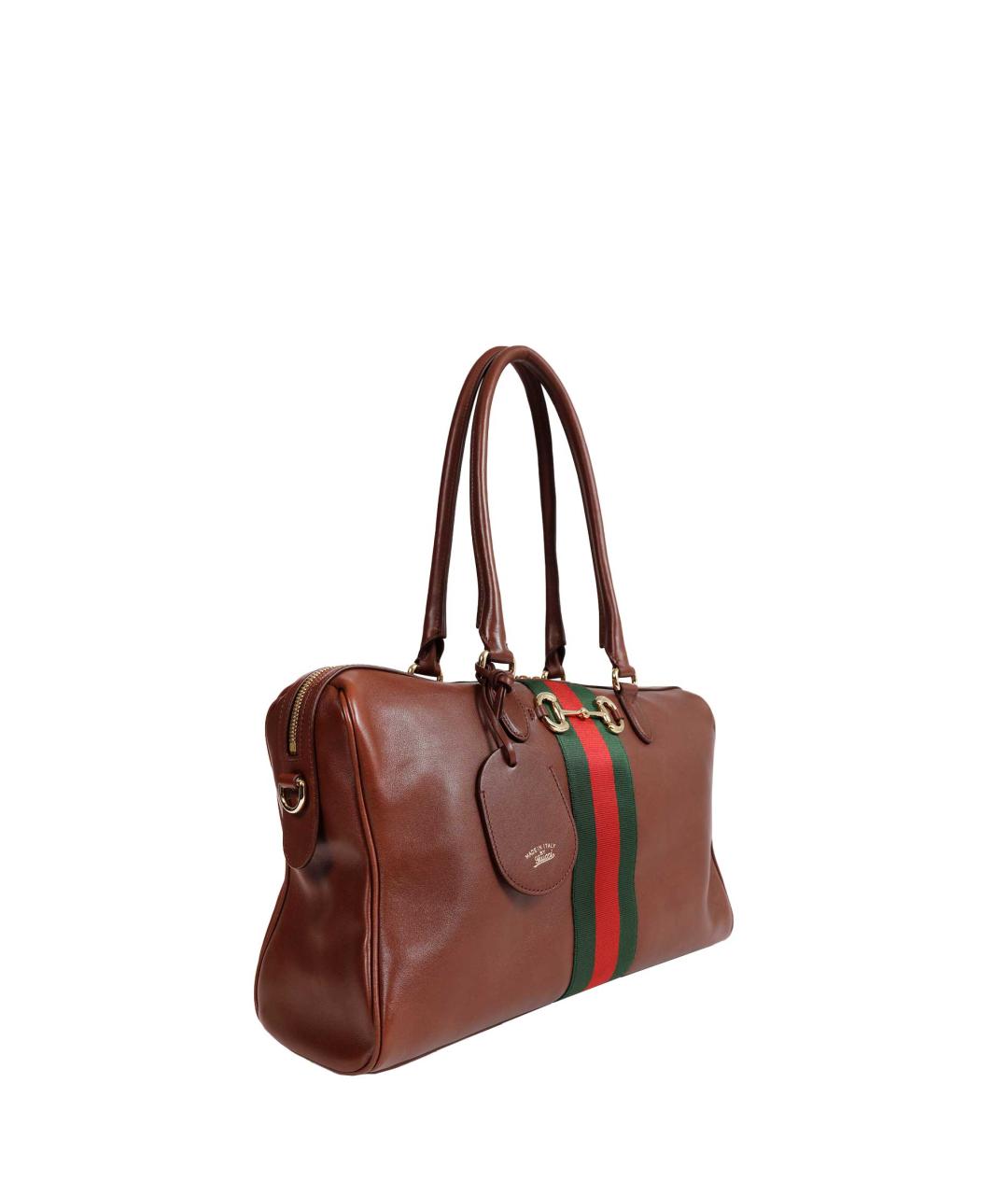 GUCCI Коричневая кожаная сумка через плечо, фото 2