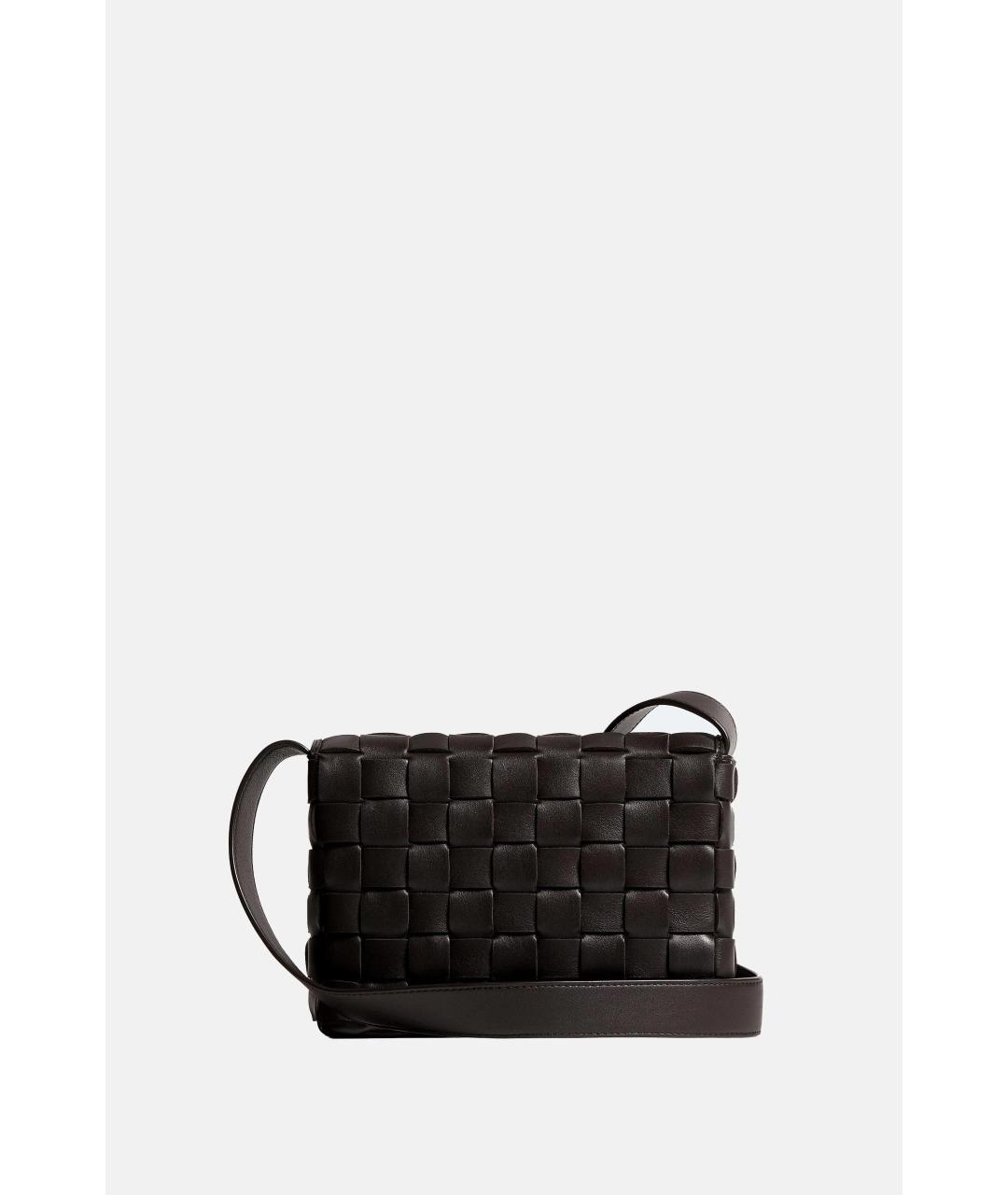 BOTTEGA VENETA Коричневая кожаная сумка на плечо, фото 3
