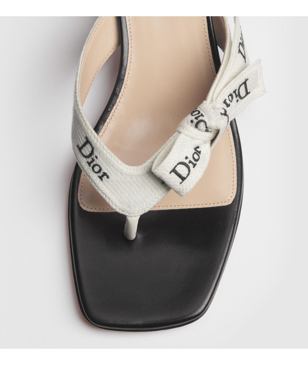 CHRISTIAN DIOR Черные текстильные мюли, фото 4
