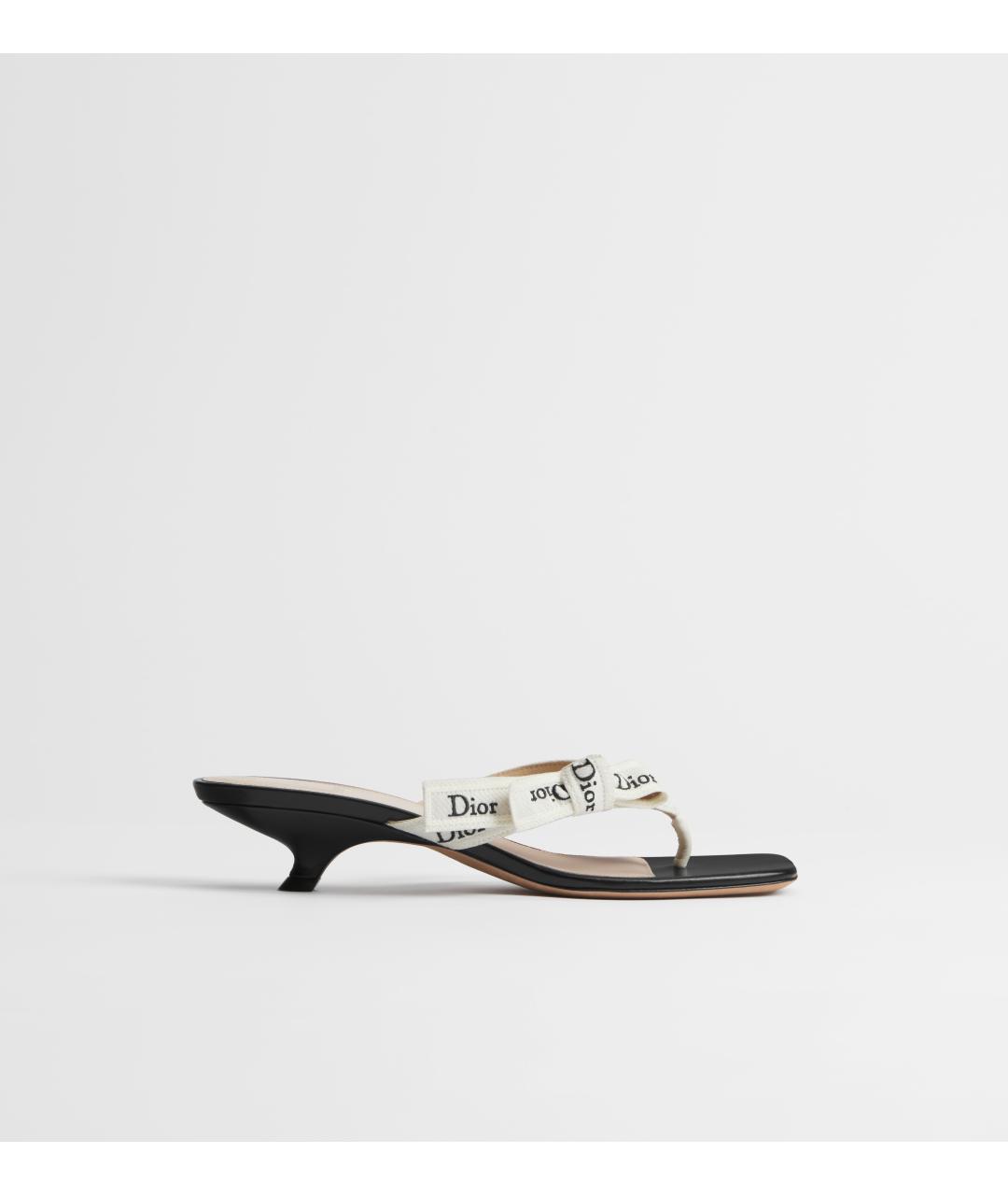 CHRISTIAN DIOR Черные текстильные мюли, фото 5