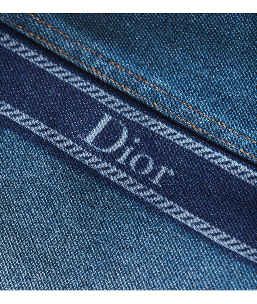 CHRISTIAN DIOR Синие хлопковые джинсы клеш, фото 2