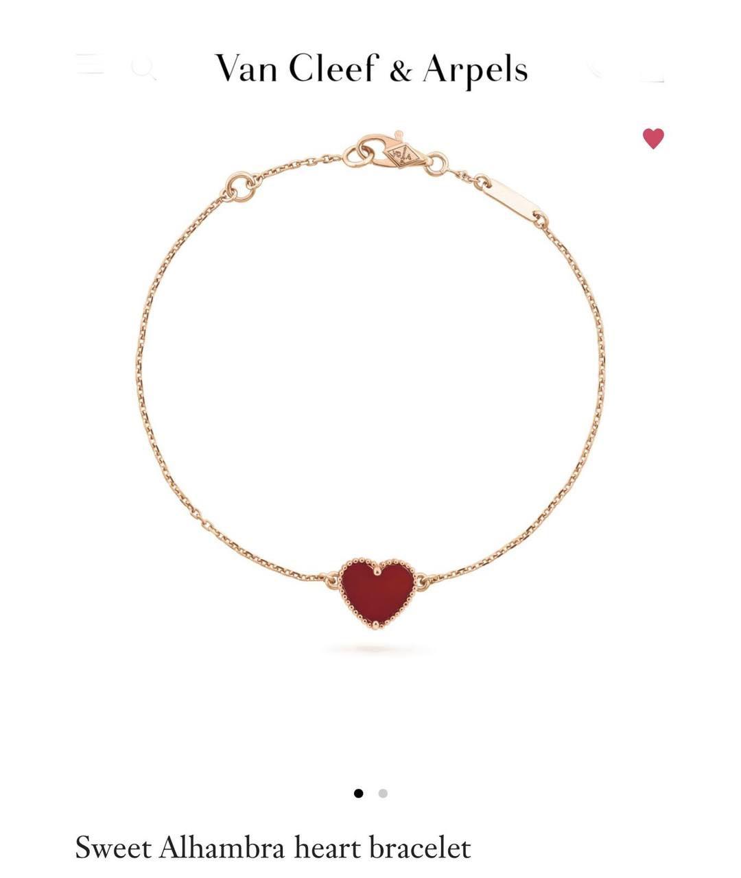 VAN CLEEF & ARPELS Бордовый браслет из розового золота, фото 5