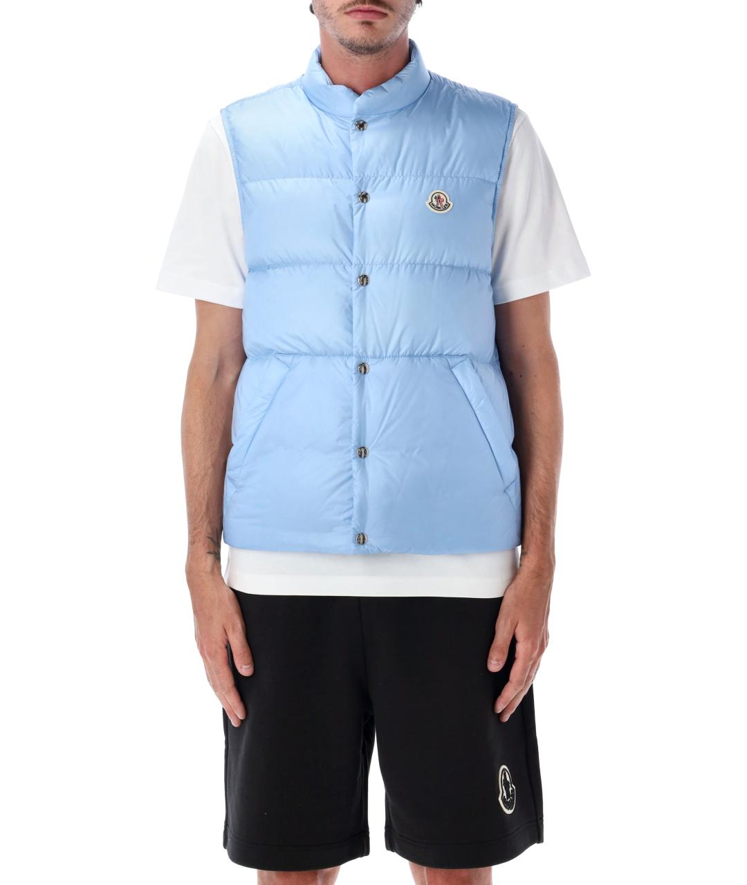 MONCLER Голубой жилет, фото 1