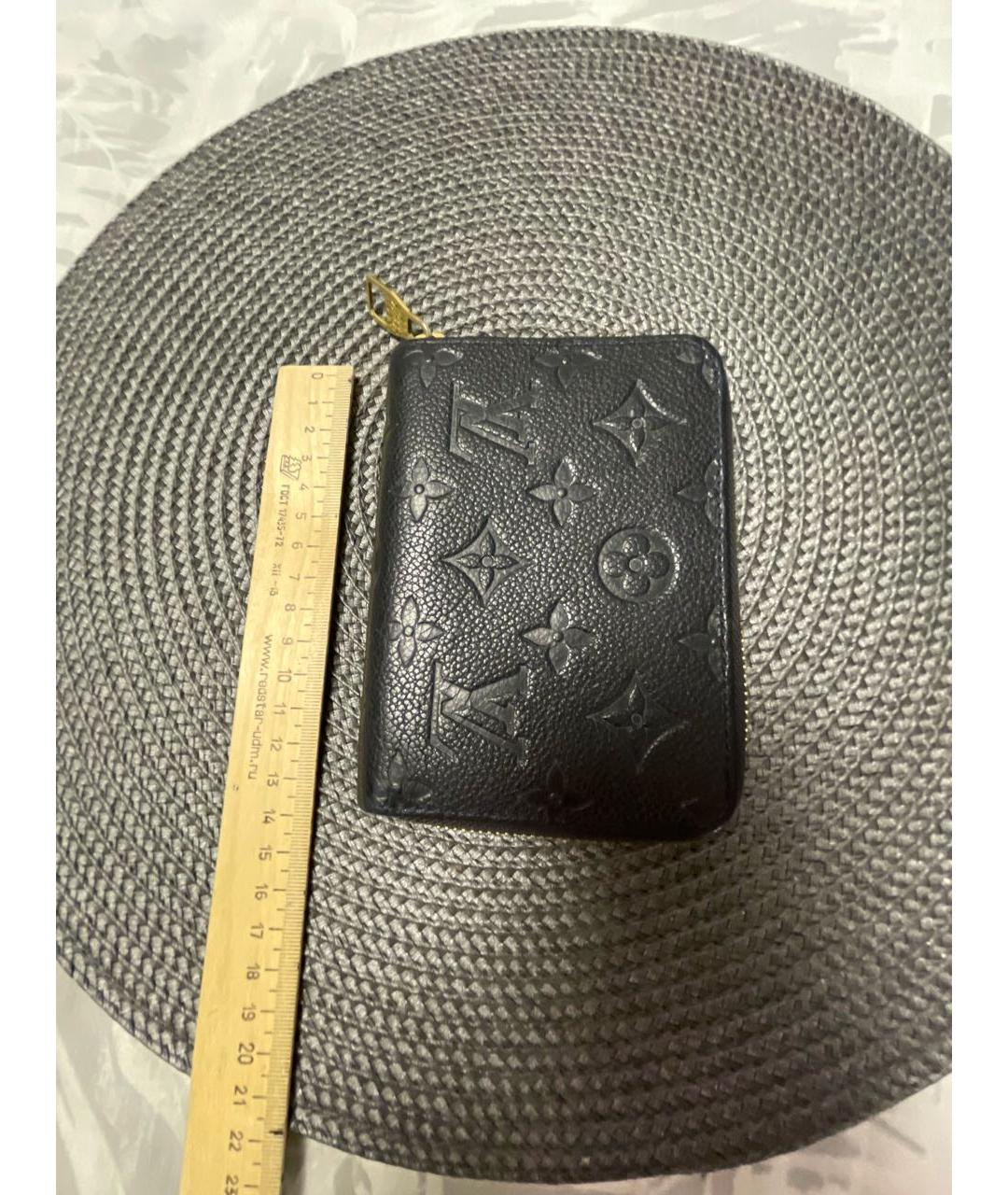 LOUIS VUITTON Темно-синий кожаный кошелек, фото 3