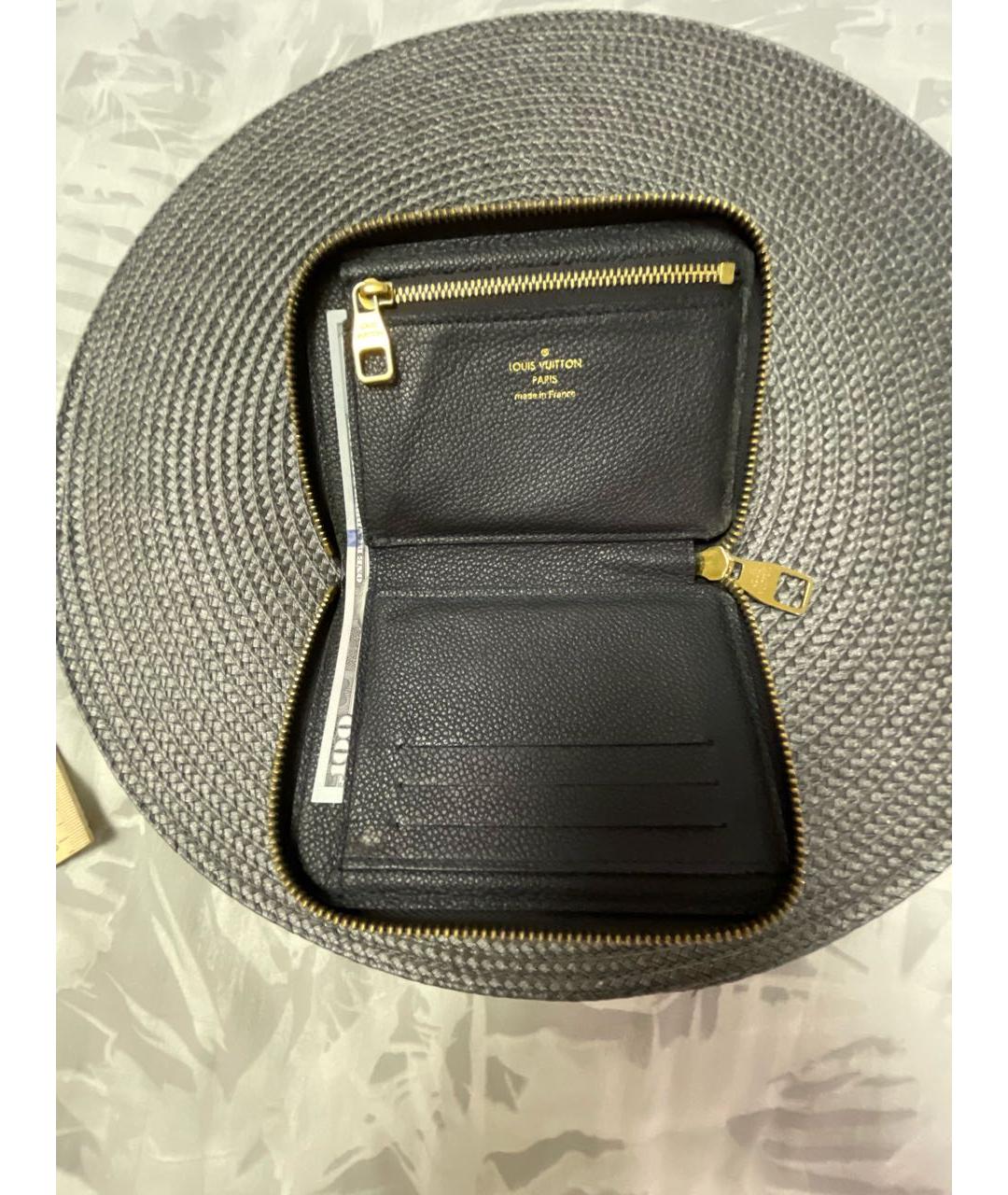 LOUIS VUITTON Темно-синий кожаный кошелек, фото 2