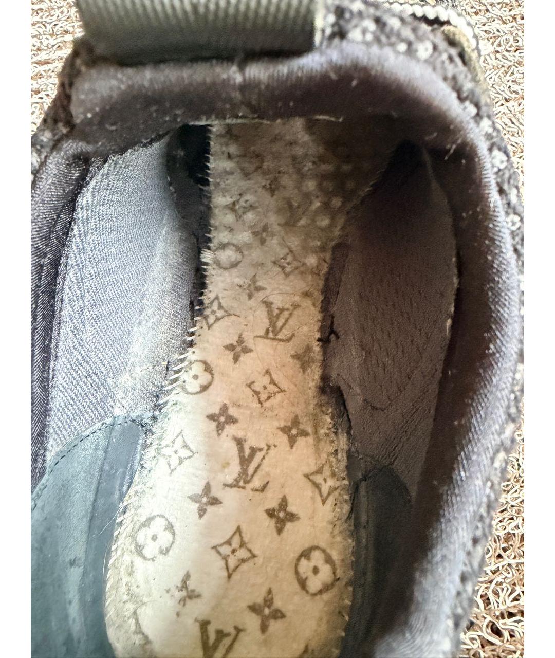 LOUIS VUITTON Черные текстильные кроссовки, фото 8