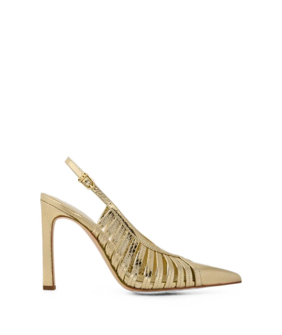 MICHAEL KORS Золотые кожаные туфли, фото 1