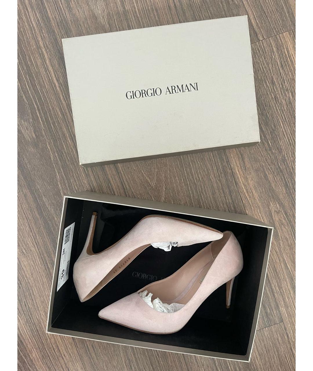 GIORGIO ARMANI Розовые замшевые туфли, фото 5