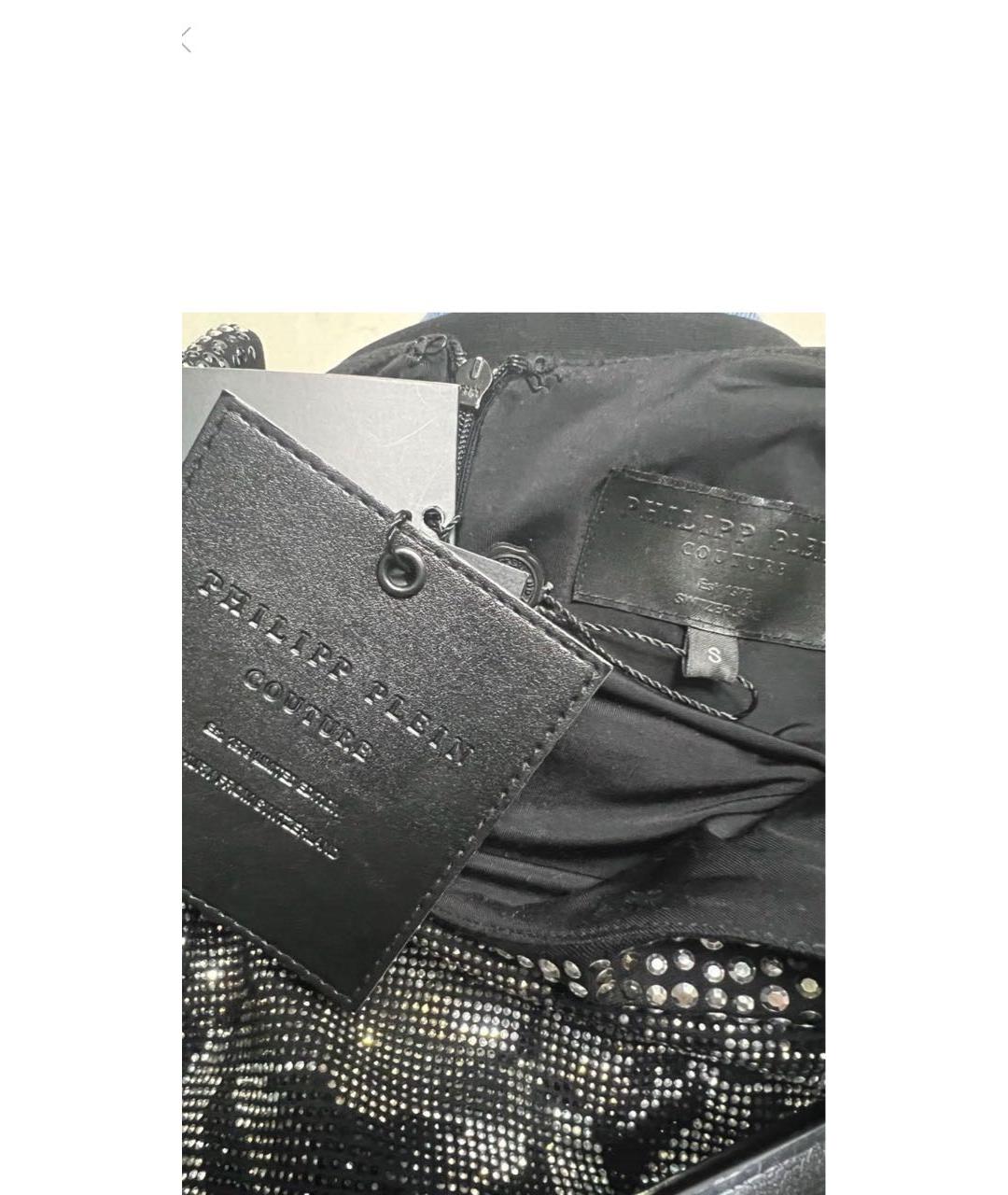 PHILIPP PLEIN Серебряное вискозное коктейльное платье, фото 5