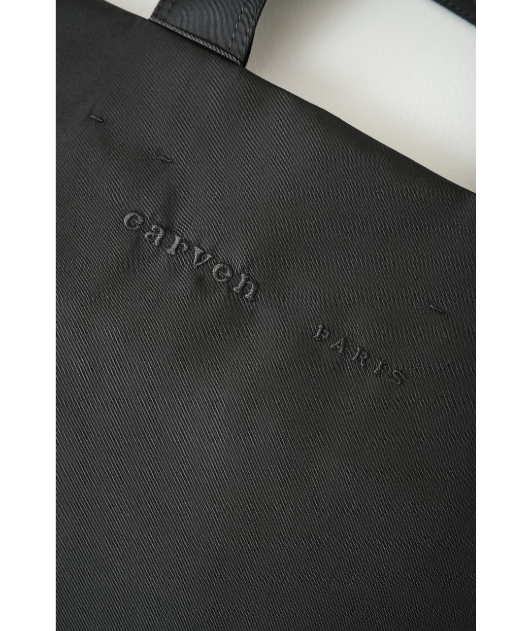 Carven Черная тканевая сумка тоут, фото 3