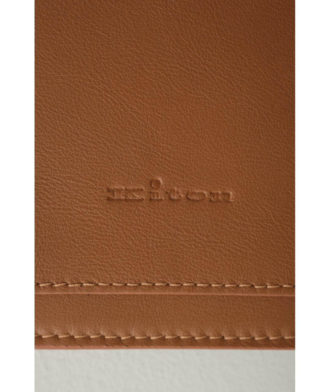KITON Коричневая кожаная сумка через плечо, фото 2