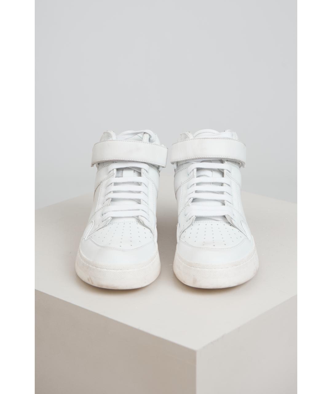 SAINT LAURENT Белые кожаные кеды, фото 4