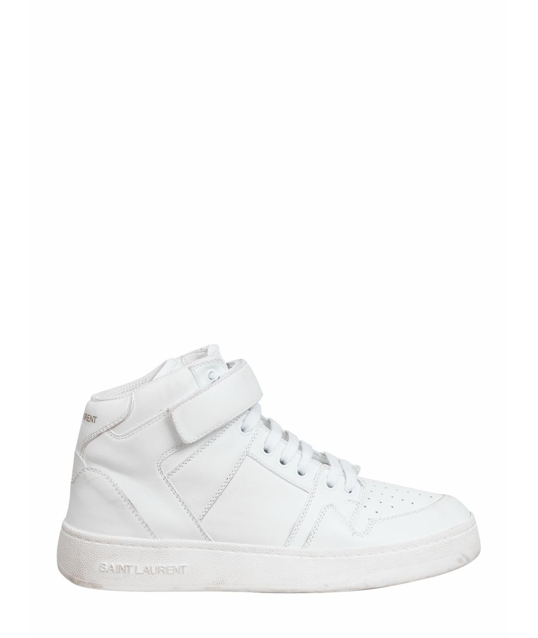 SAINT LAURENT Белые кожаные кеды, фото 1