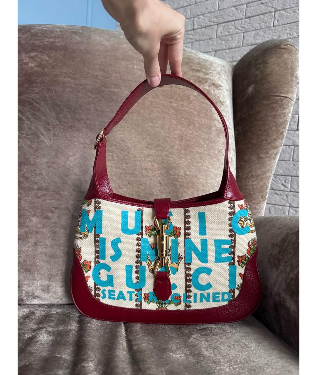 GUCCI Бордовая сумка через плечо, фото 9