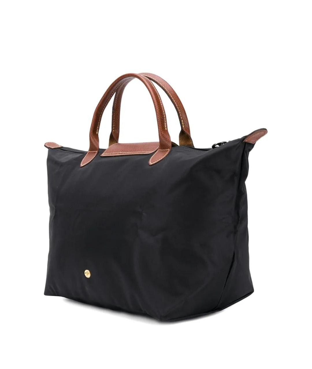 LONGCHAMP Черная синтетическая сумка с короткими ручками, фото 3