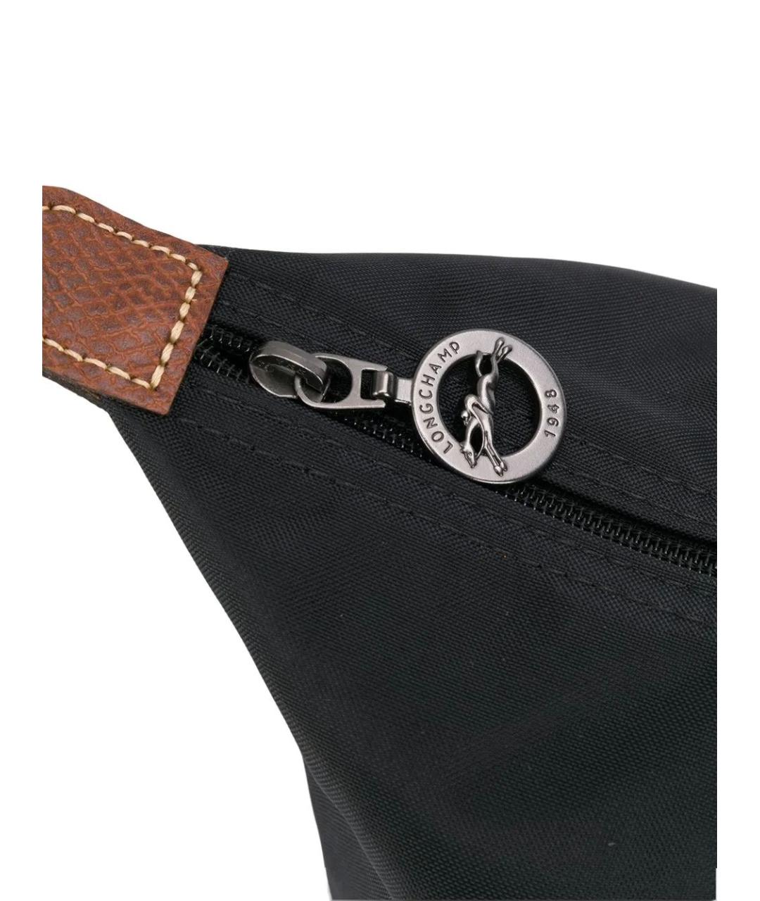 LONGCHAMP Черная синтетическая сумка с короткими ручками, фото 5