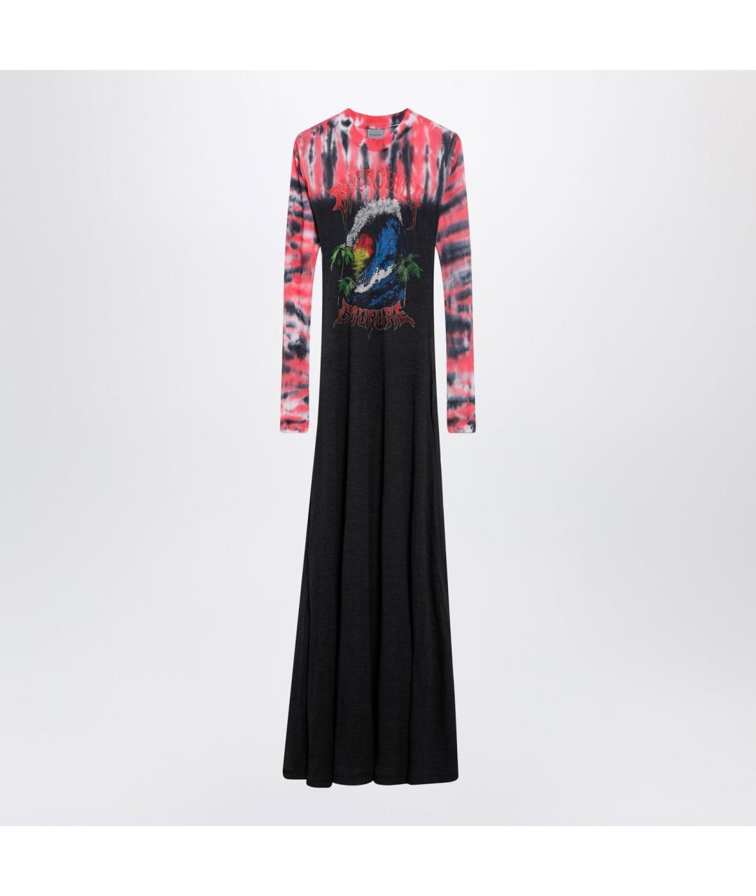 BALENCIAGA Черное хлопковое повседневное платье, фото 3