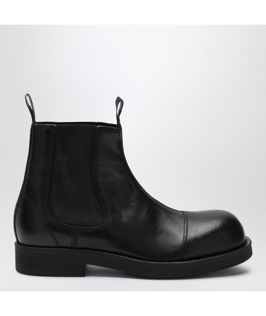 MM6 MAISON MARGIELA Черные кожаные высокие ботинки, фото 3
