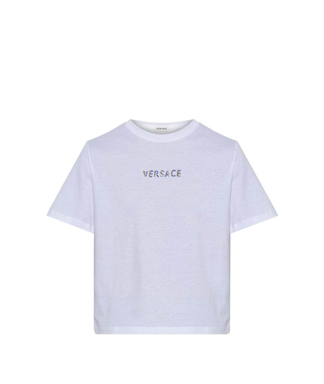 VERSACE Белая хлопковая футболка, фото 1