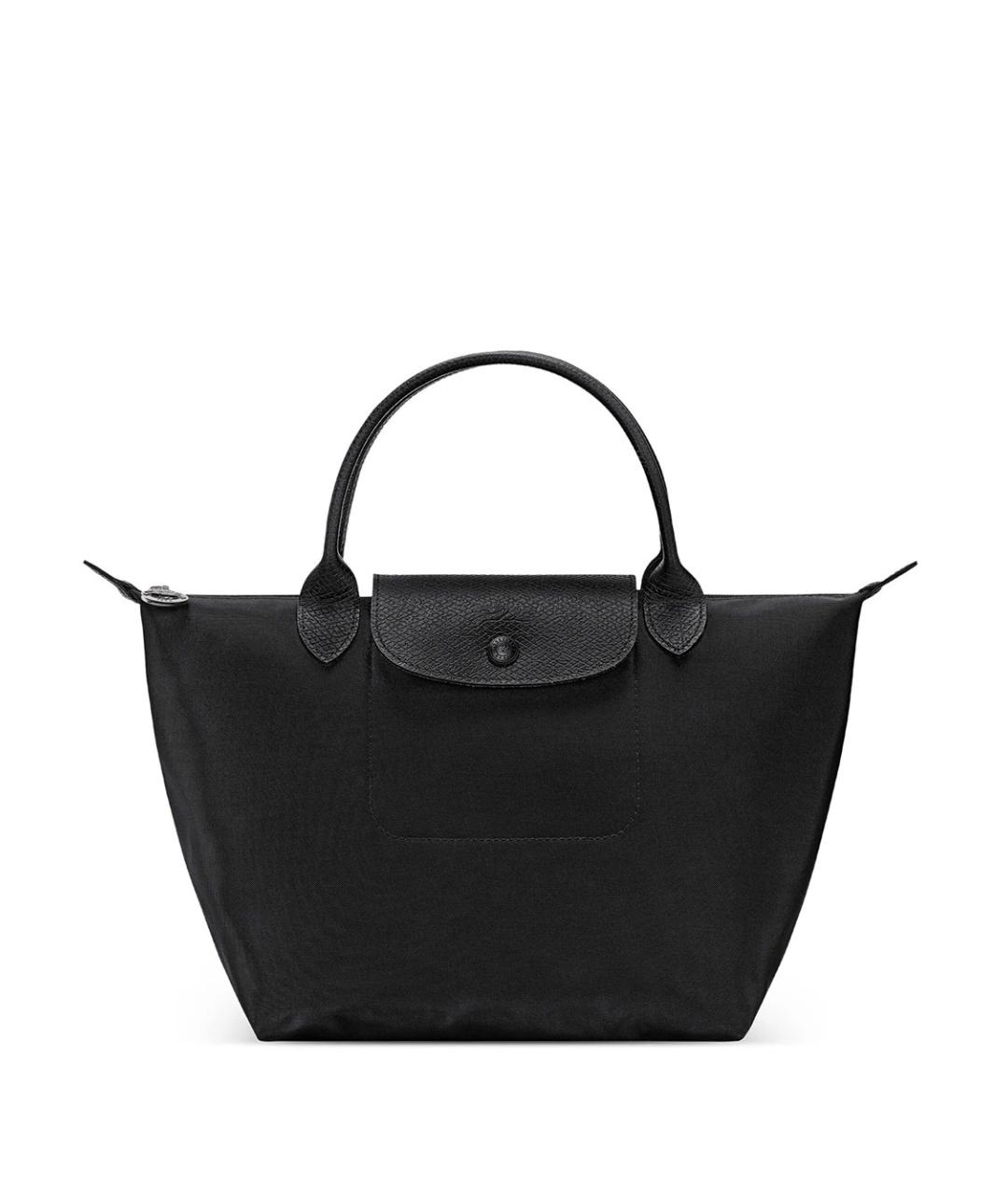 LONGCHAMP Черная синтетическая сумка с короткими ручками, фото 1