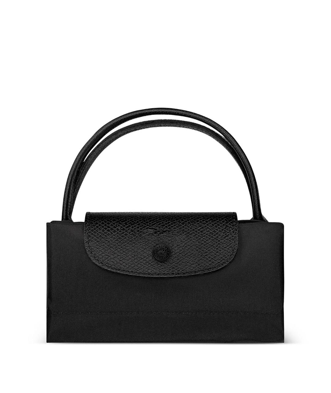 LONGCHAMP Черная синтетическая сумка с короткими ручками, фото 5