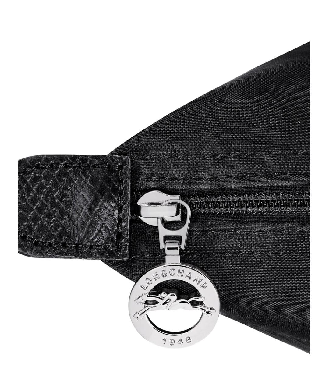 LONGCHAMP Черная синтетическая сумка с короткими ручками, фото 3