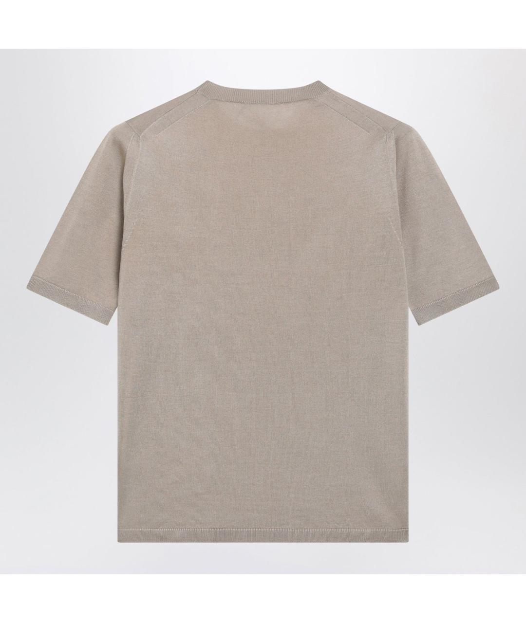MAX MARA Бежевая шерстяная футболка, фото 2