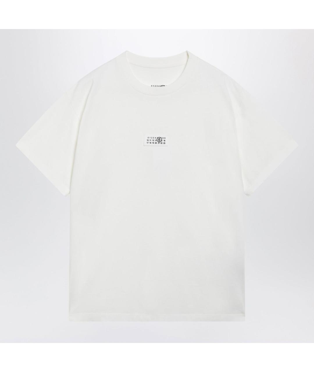 MM6 MAISON MARGIELA Белая хлопковая футболка, фото 3