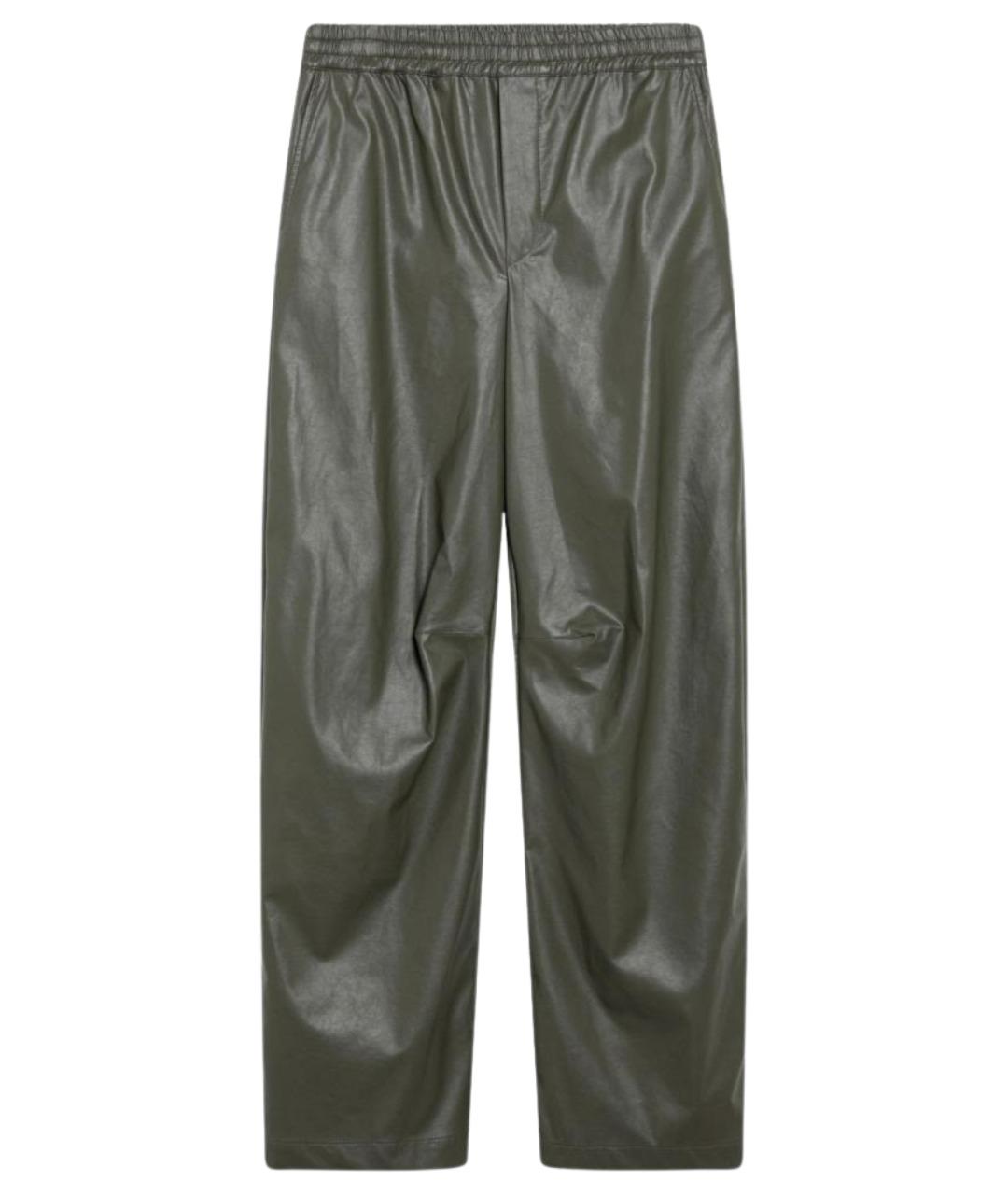 MM6 MAISON MARGIELA Зеленые прямые брюки, фото 1