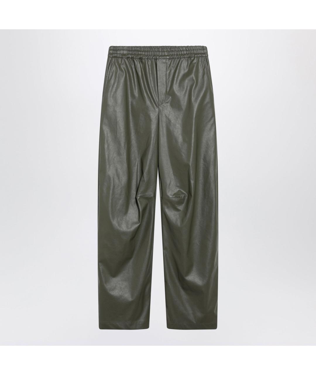 MM6 MAISON MARGIELA Зеленые прямые брюки, фото 3