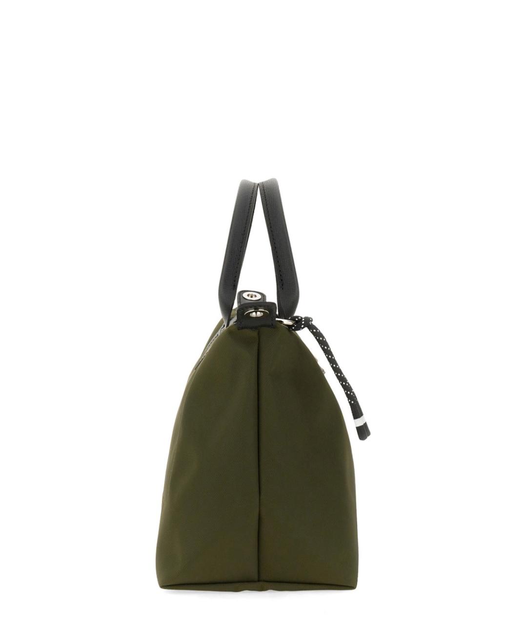 LONGCHAMP Зеленая синтетическая сумка с короткими ручками, фото 5