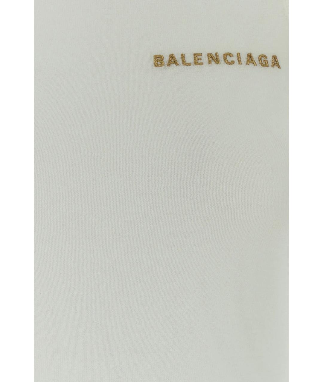 BALENCIAGA Белая хлопковая майка, фото 3