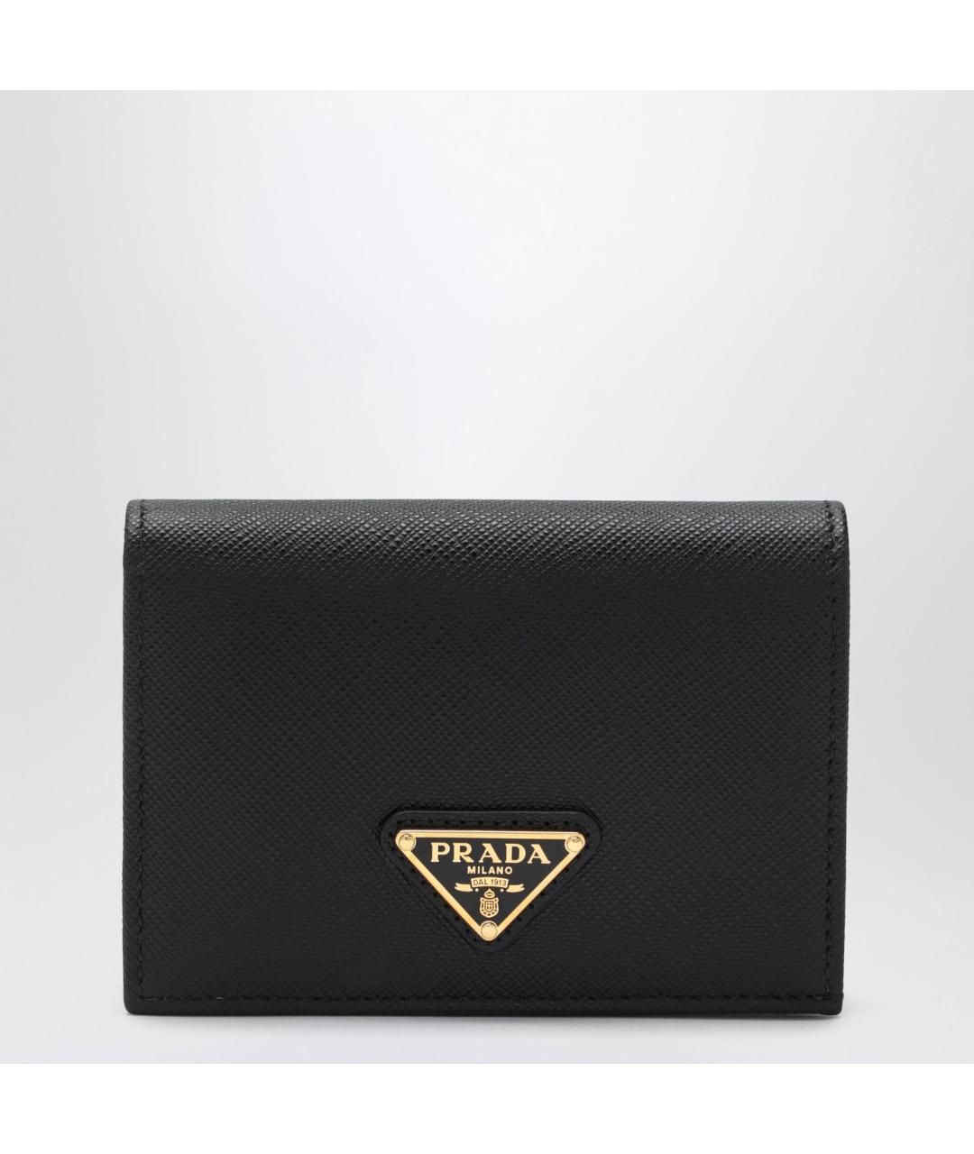 PRADA Черный кожаный кошелек, фото 3