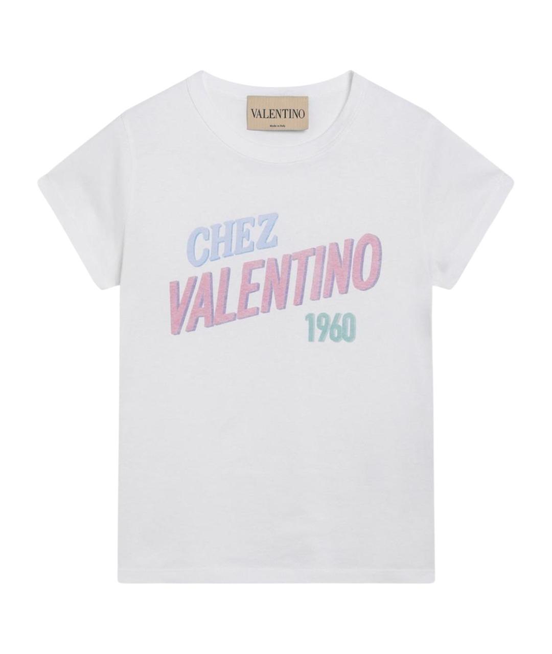 VALENTINO Белая хлопковая футболка, фото 1