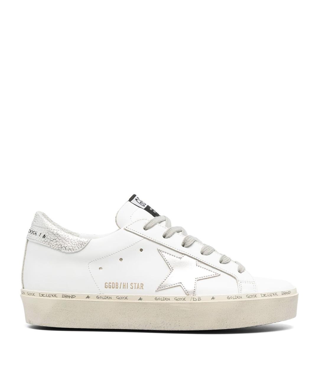 GOLDEN GOOSE Белые кожаные кроссовки, фото 1