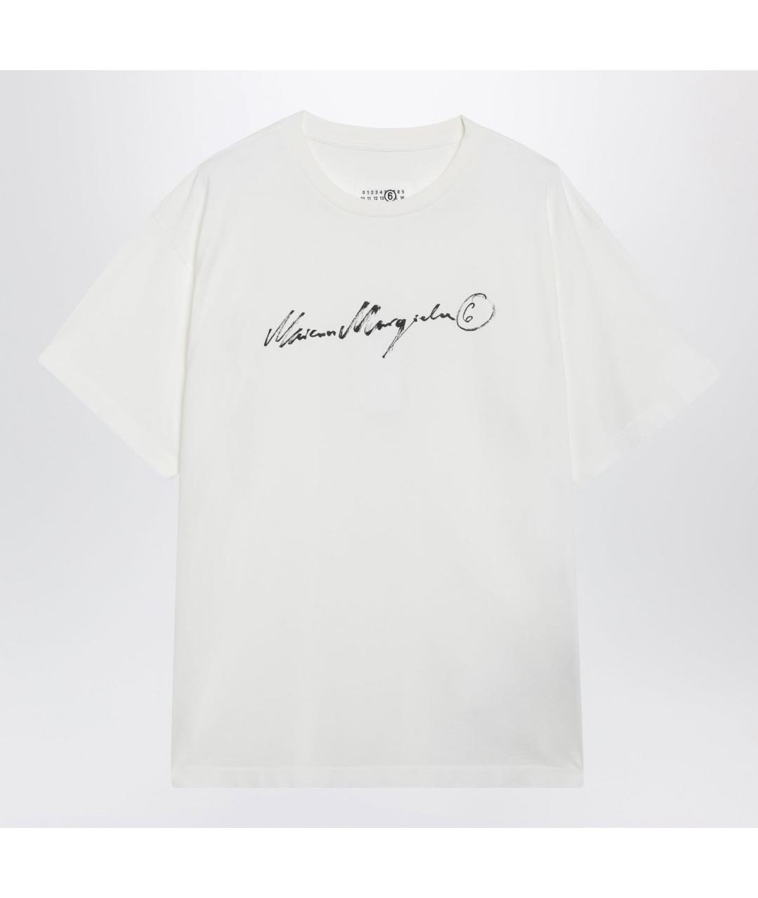MM6 MAISON MARGIELA Белая хлопковая футболка, фото 3