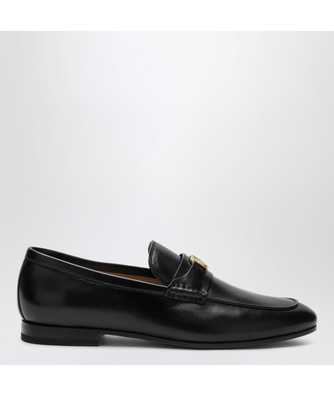 VALENTINO Черные кожаные лоферы, фото 3