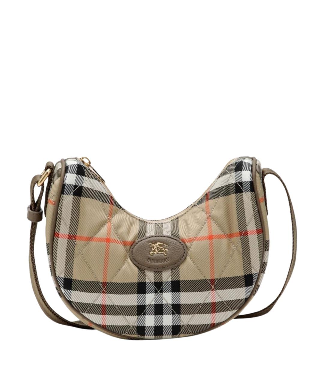 BURBERRY Бежевая синтетическая сумка через плечо, фото 1