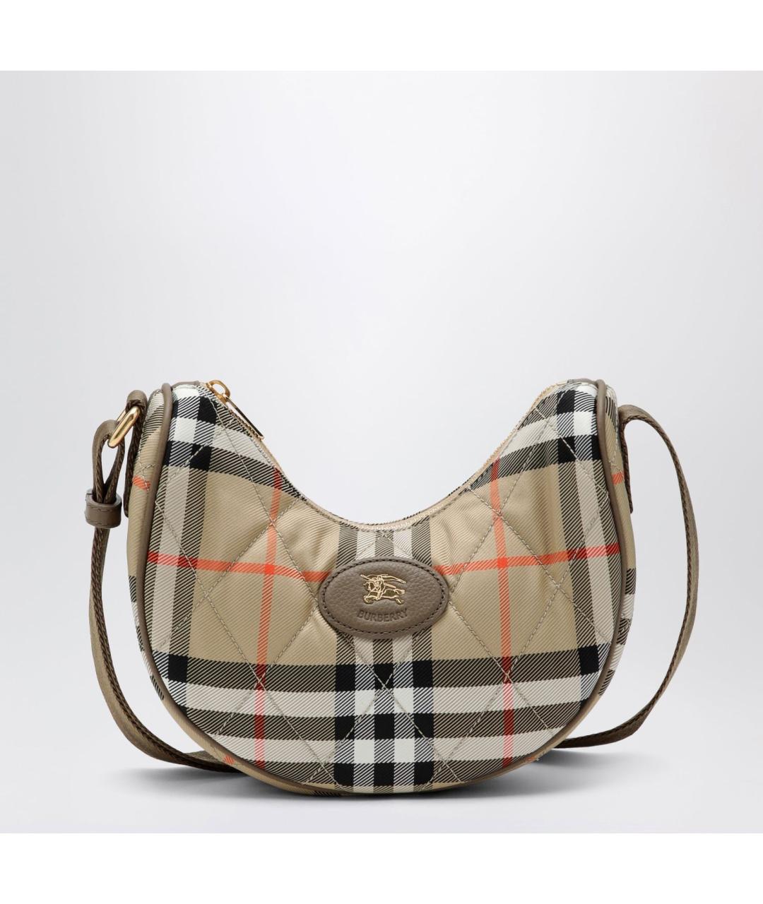 BURBERRY Бежевая синтетическая сумка через плечо, фото 3