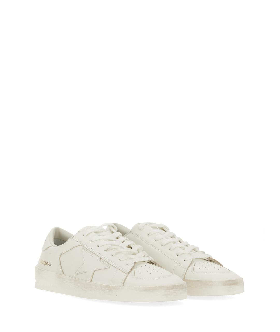 GOLDEN GOOSE Белые кожаные кроссовки, фото 5