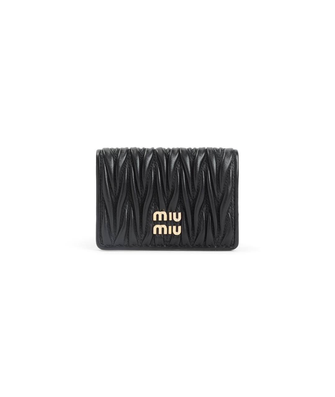 MIU MIU Черный кожаный кошелек, фото 1