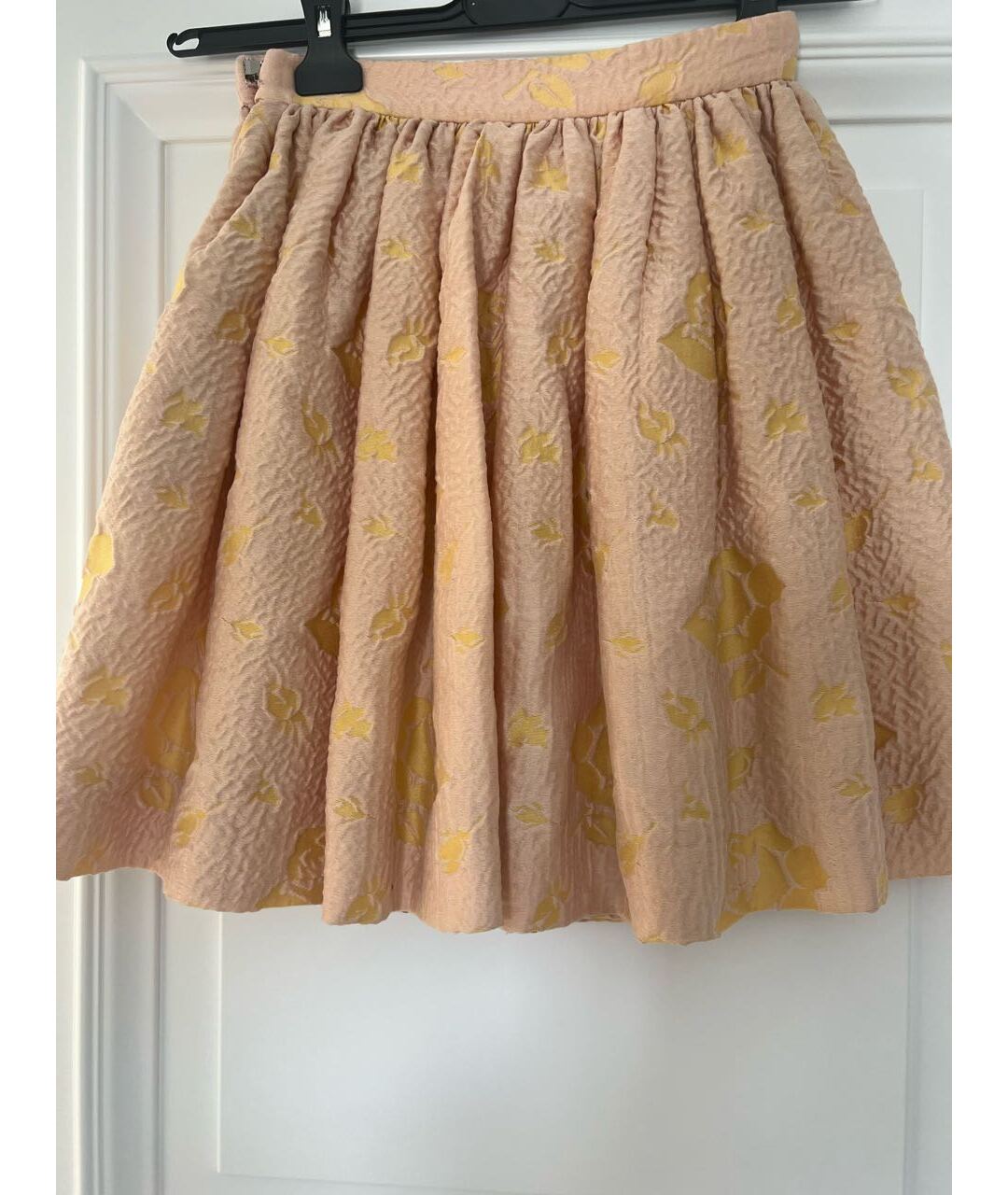 MIU MIU Розовая полиамидовая юбка мини, фото 4