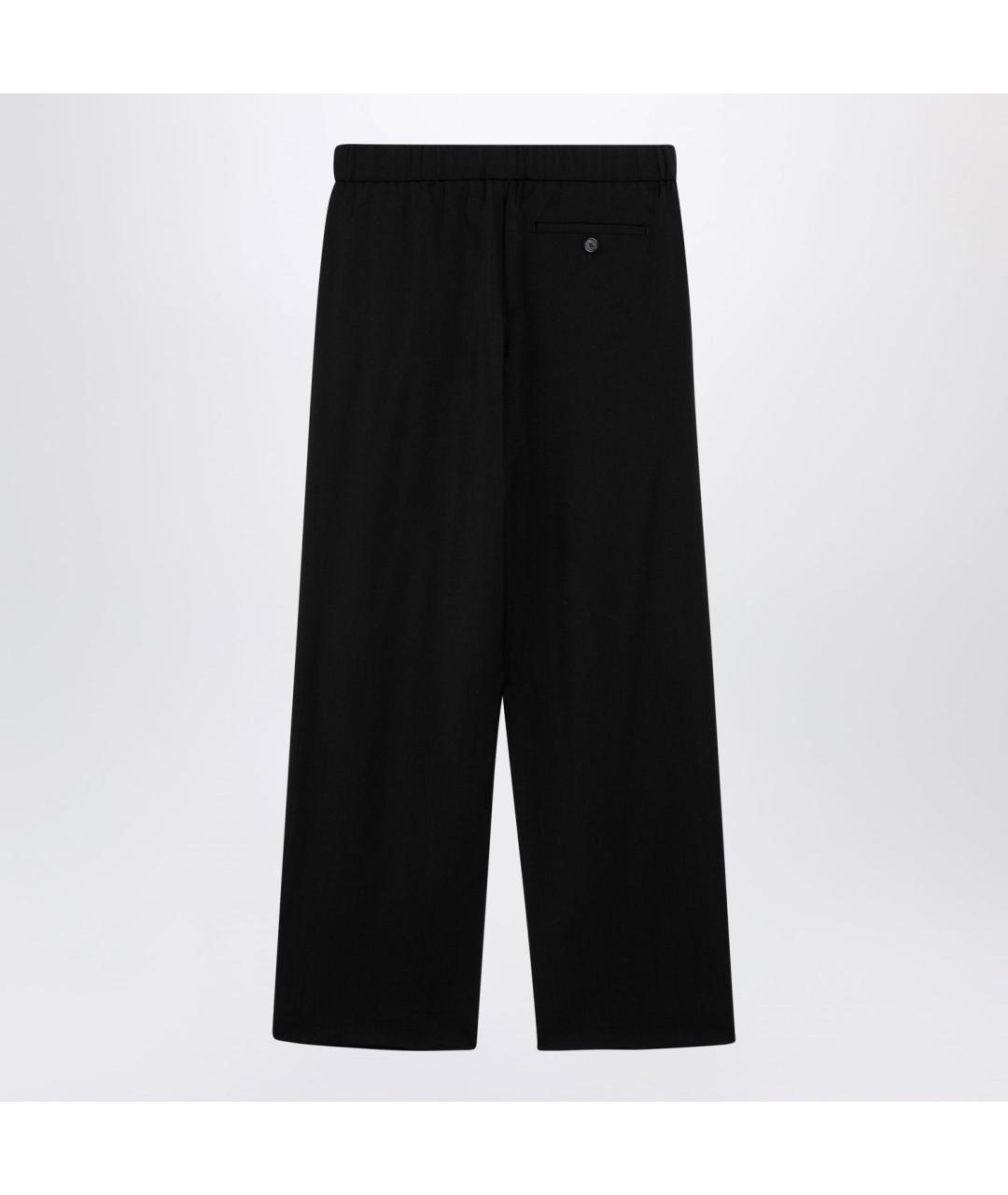 LOEWE Черные шерстяные прямые брюки, фото 2