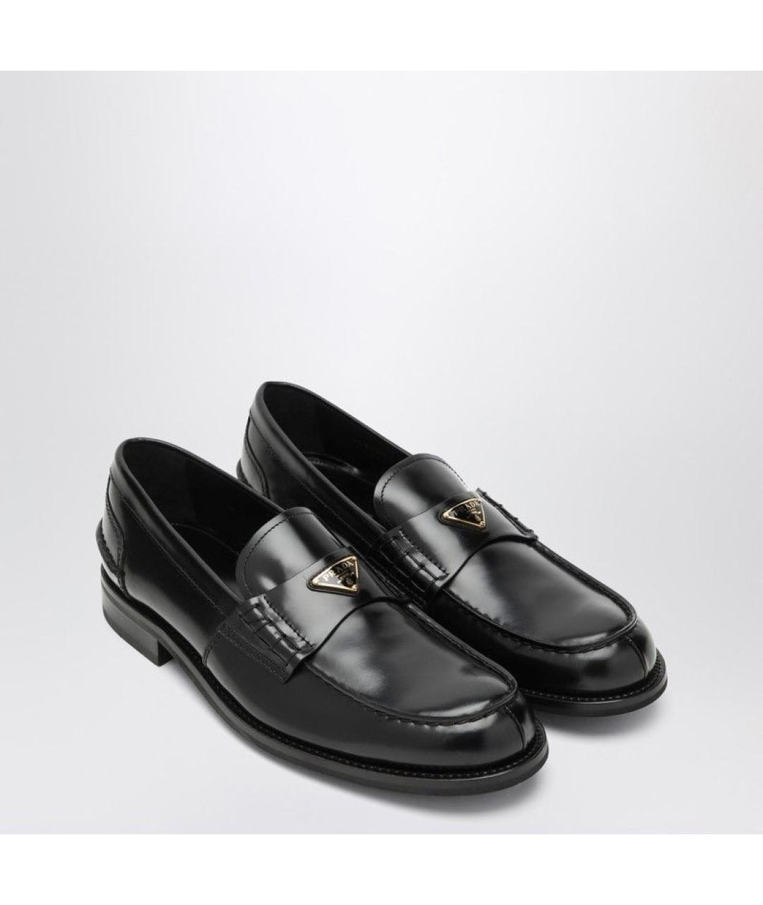 PRADA Черные кожаные лоферы, фото 3
