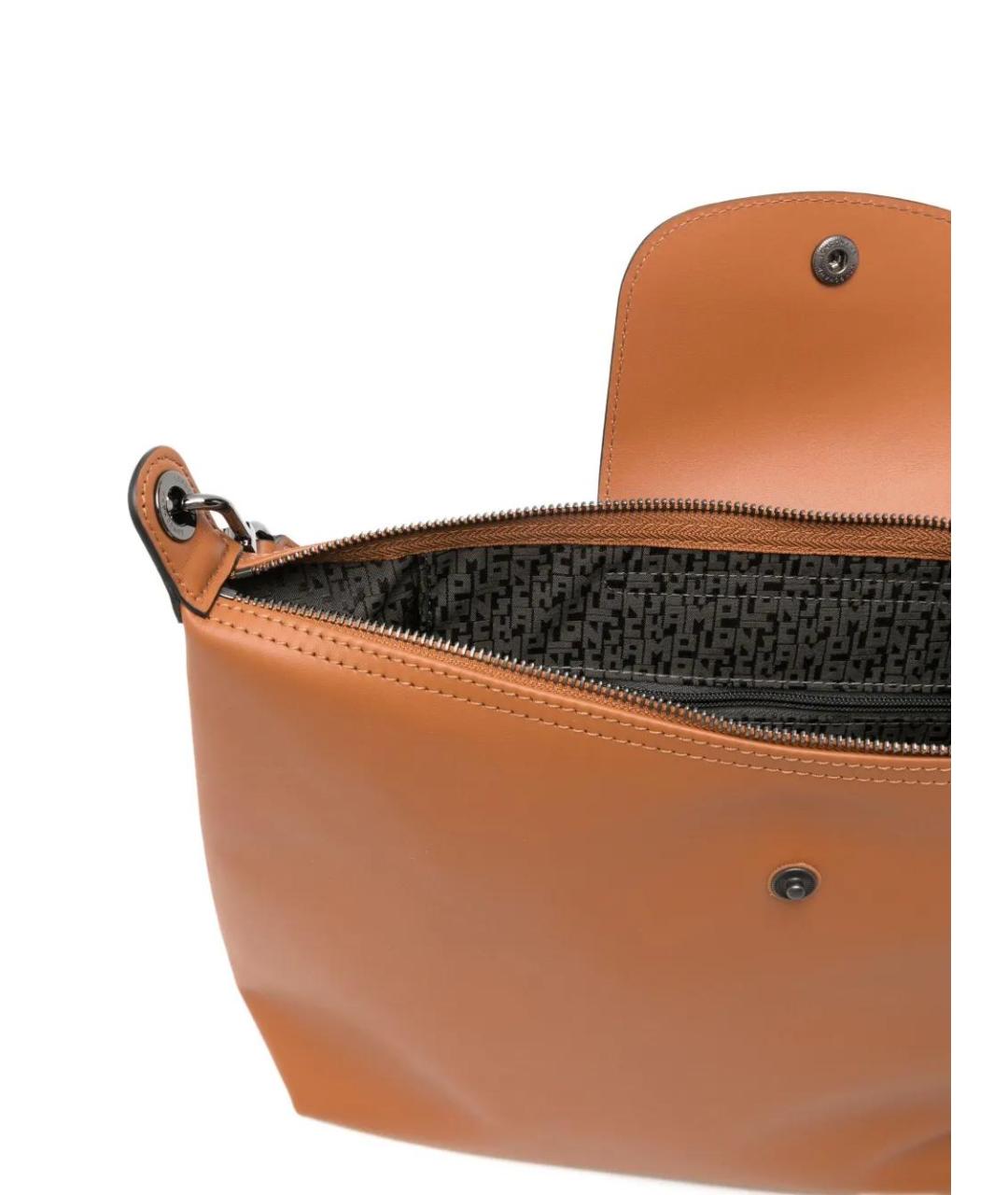 LONGCHAMP Бежевая кожаная сумка через плечо, фото 5