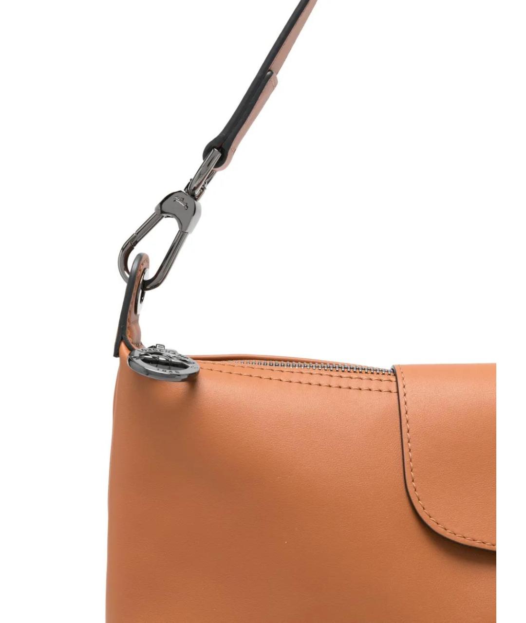 LONGCHAMP Бежевая кожаная сумка через плечо, фото 4